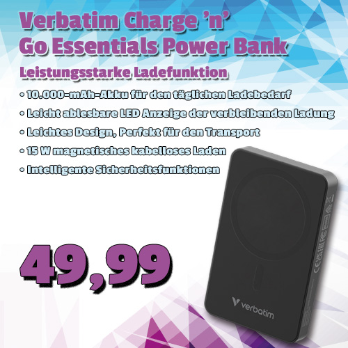 Verbatim Charge 'n' Go Essentials Power Bank um 49,90 €