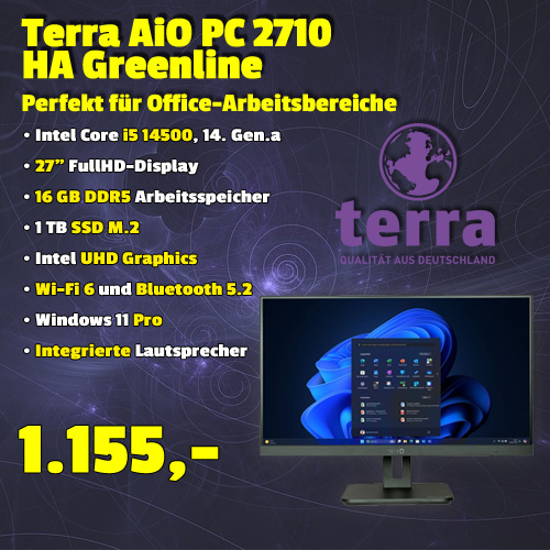 Terra All-in-One-PC 2710 HA GREENLINE um 1.155 €