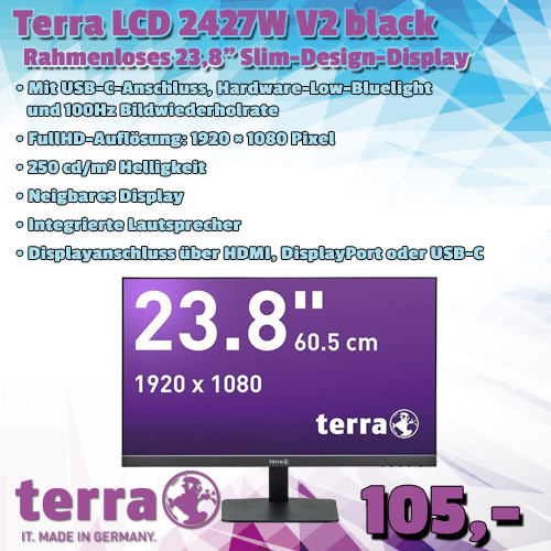 Terra LCD 2427W V2 black um 105 €