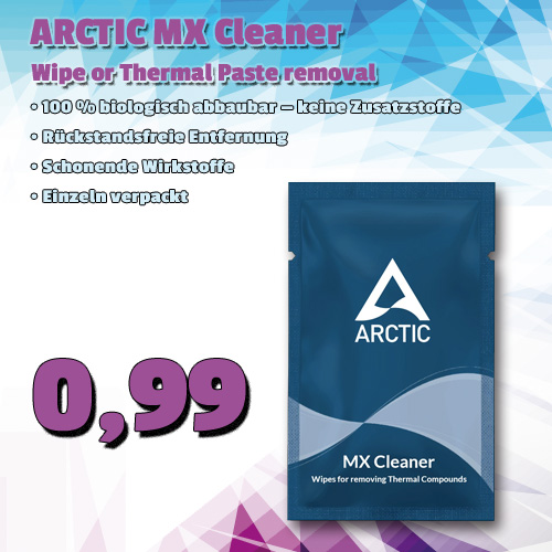 ARCTIC MX Cleaner Wipe or Thermal Paste removal um 0,99 €