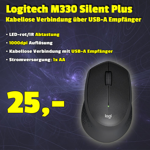 Logitech M330 Silent Plus um 25 €
